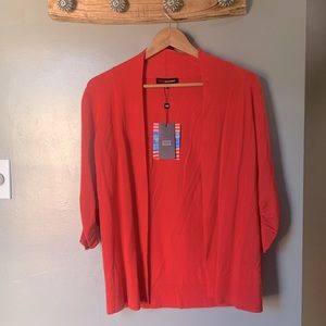 🌿$10 Sale🌿 NWT Watermelon Red Edit by Jeanne Baker 3/4 Length Sleeve Cardigan